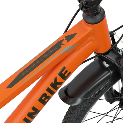 Berlin Bike MTB1 Kids Bike 20 Inch frame detail orange