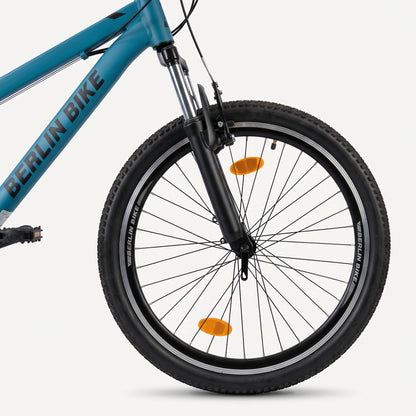 Berlin Bike MTB1 Youth Bike 24 Inch front wheel detail blue