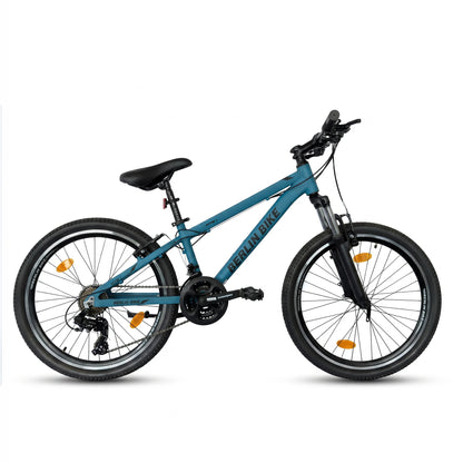Berlin Bike MTB1 Youth Bike 24 Inch full side view blue
