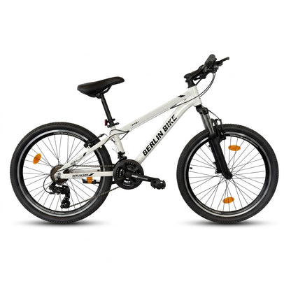 Berlin Bike MTB1 Youth Bike 24 Inch full side view white