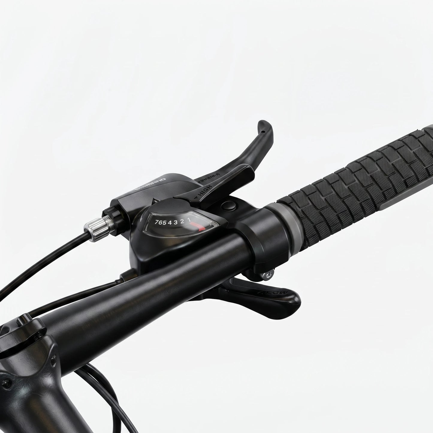 Berlin Bike MTB1 Youth Bike 24 Inch shifter lever detail blue
