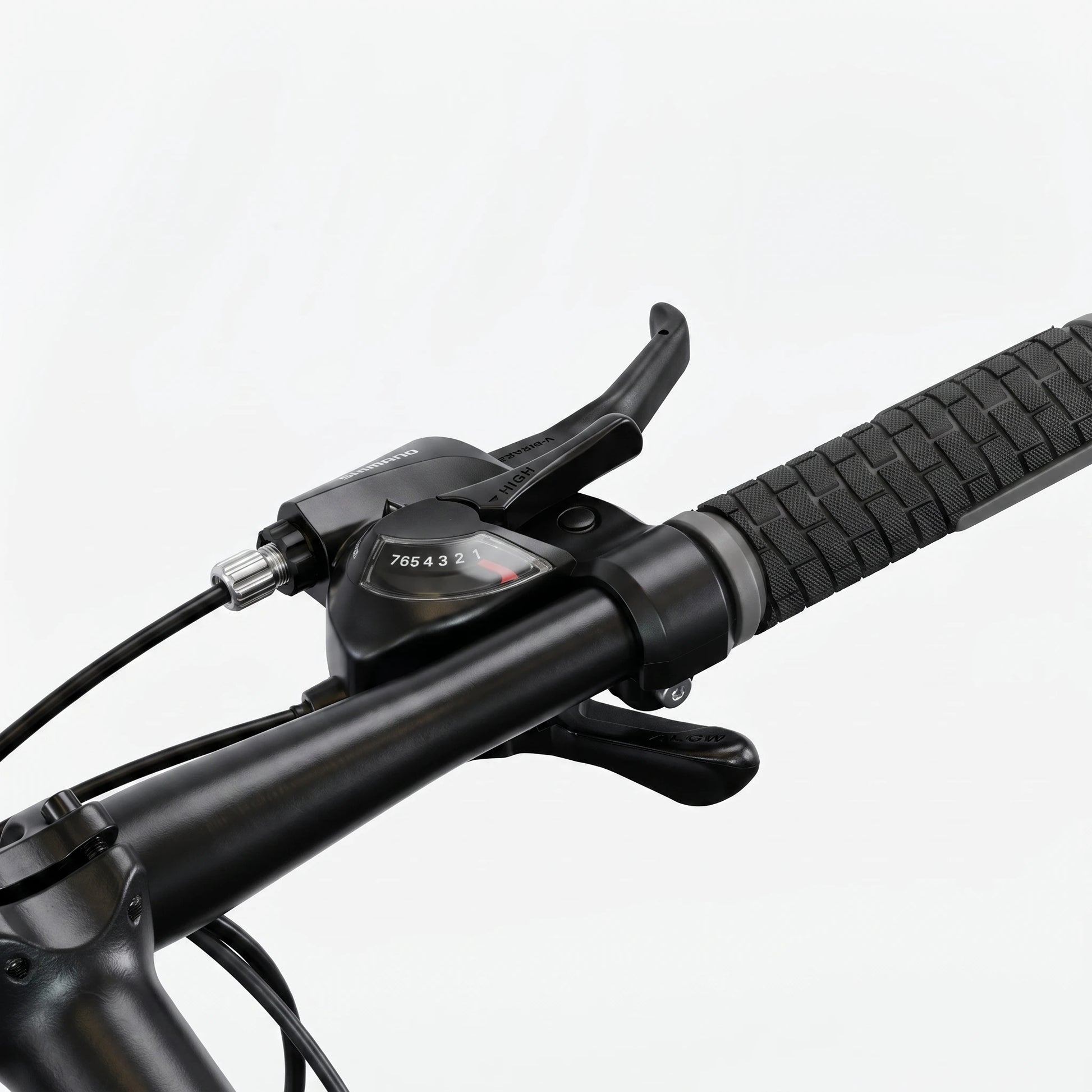 Berlin Bike MTB1 Youth Bike 24 Inch shifter lever detail blue
