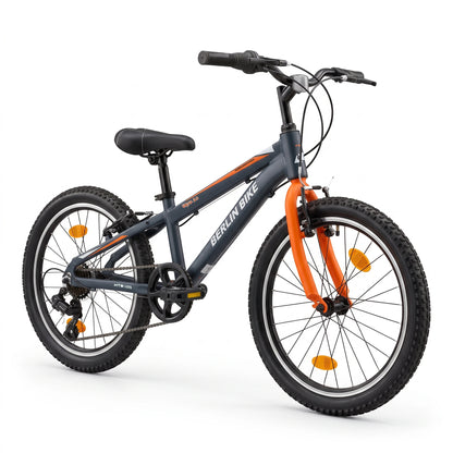 Berlin Bike Grizz Kids Bike 20 Inch 45-degree side view orange
