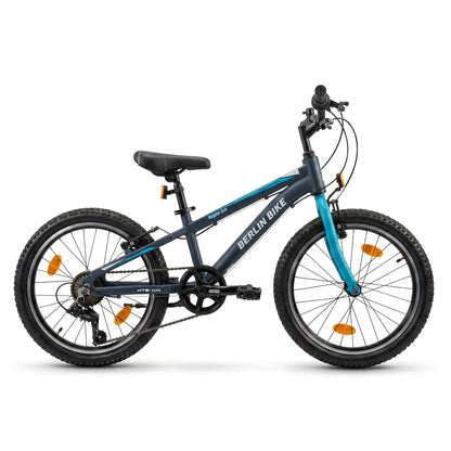 Berlin Bike Grizz Kids Bike 20 Inch full side view blue