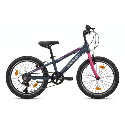 Berlin Bike Grizz Kids Mountain Bike 20 Inch full side view pink