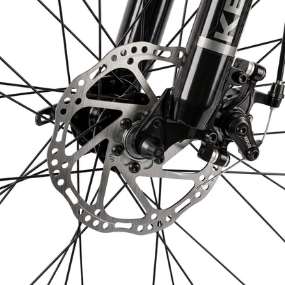 Keskin E-Bike MTB1 mountainbike 26 inch detail van schijfrem brons zwart