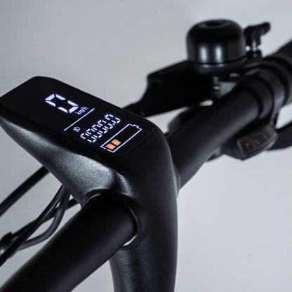 Détail de l’écran LCD intégré du vélo électrique pliant Berlin Bike 2GO 20 pouces