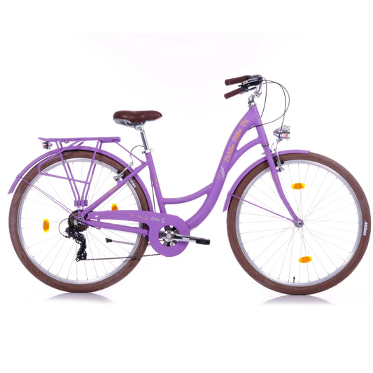 Berlin Bike Bella2 City Bike 28 Inch full side view lila