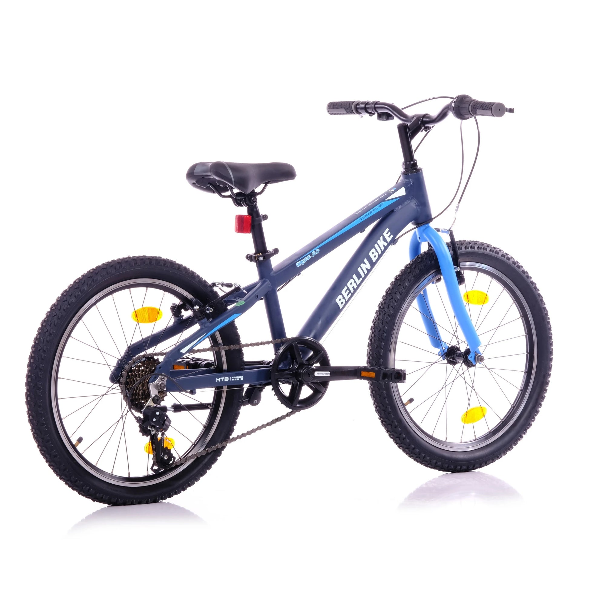 Berlin Bike Grizz Kids Bike 20 Inch, Zoll blau 45grad rueckansicht 1080x1080
