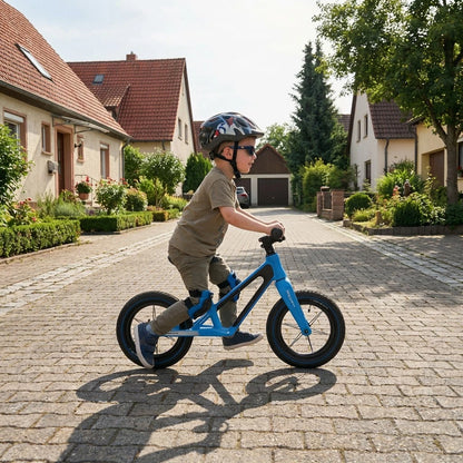 Berlin Bike Raddy Laff rowerek biegowy 12 cali, dziecko jeżdżące na zewnątrz, niebieski