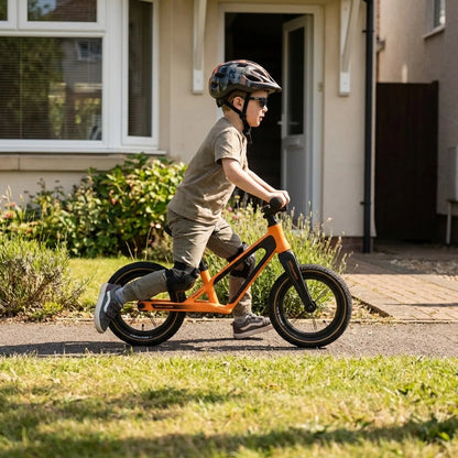 Berlin Bike Raddy Laff rowerek biegowy 12 cali, dziecko jeżdżące na zewnątrz, pomarańczowy