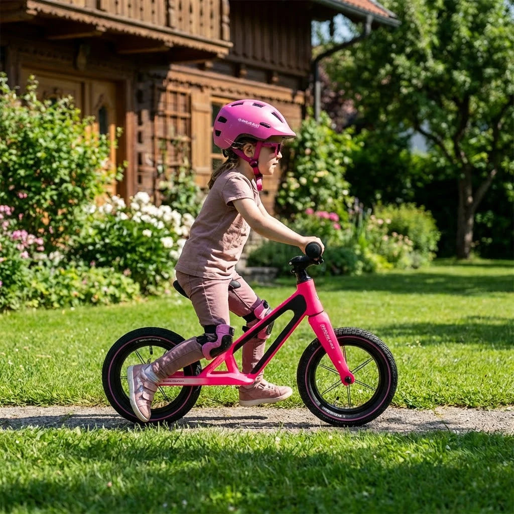 Berlin Bike Raddy Laff rowerek biegowy 12 cali, dziecko jeżdżące na zewnątrz, różowy