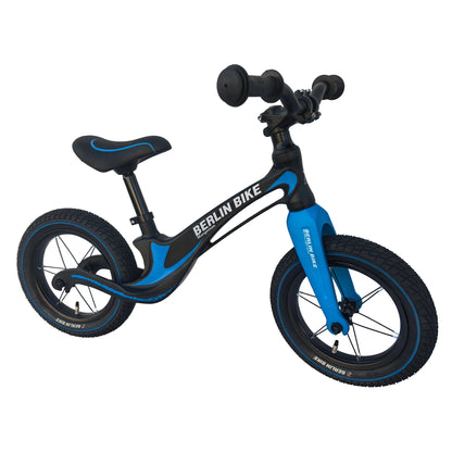 Berlin Bike Rolly Growy vélo d’équilibre 12 pouces vue latérale à 45 degrés bleu