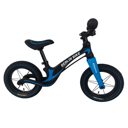 Berlin Bike Rolly Growy vélo d’équilibre 12 pouces vue latérale complète bleu