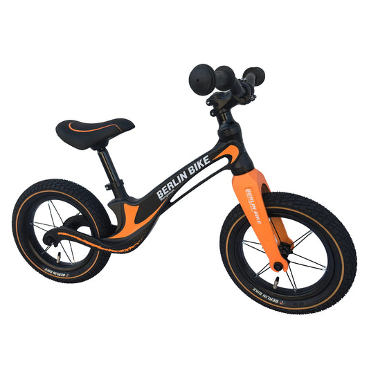 Berlin Bike Rolly Growy loopfiets 12 inch volledig zijaanzicht oranje