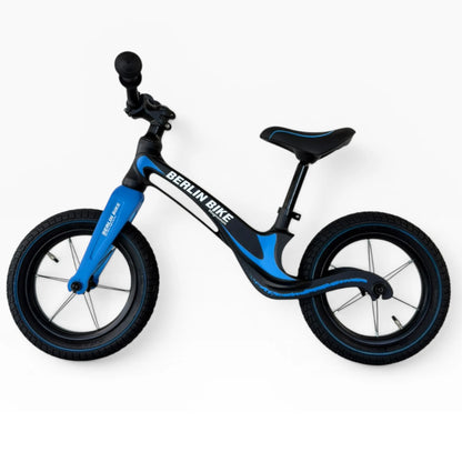 Berlin Bike Rolly Growy vélo d’équilibre 12 pouces vue de profil bleu