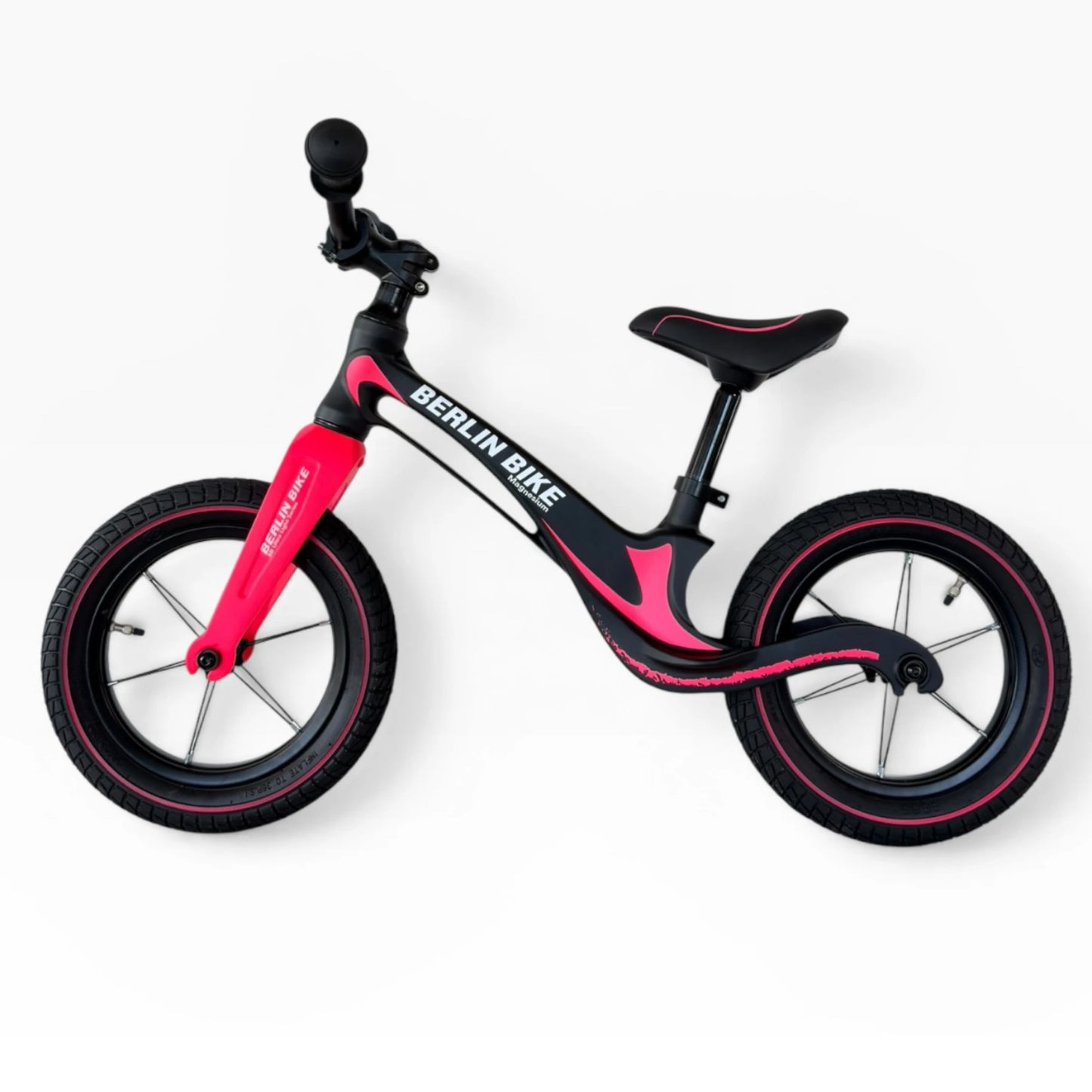 Berlin Bike Rolly Growy vélo d’équilibre 12 pouces vue de profil rose