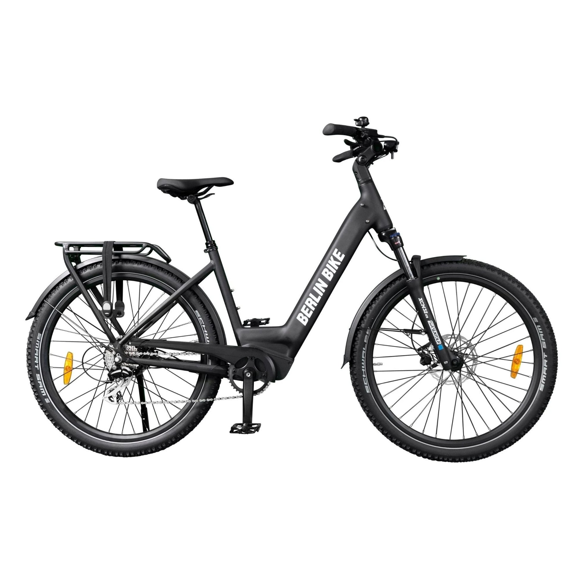 Berlin Bike SUV Trekking-E-Bike 27,5 Zoll vollständige Seitenansicht, mattschwarz
