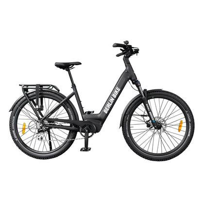 Berlin Bike SUV Trekking-E-Bike 27,5 Zoll vollständige Seitenansicht, mattschwarz