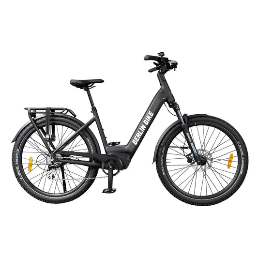 Berlin Bike SUV Trekking E-Bike 27.5 Inch full side view matt black
