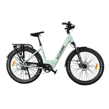 Berlin Bike SUV Trekking-E-Bike 27,5 Zoll vollständige Seitenansicht, mattgrün