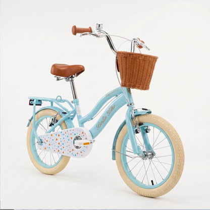 Vélo enfant Berlin Bike Harmony 16 pouces vue de côté à 45 degrés bleu