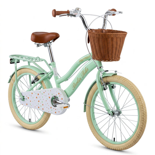 Vélo enfant Berlin Bike Harmony 16 pouces vue de côté à 45 degrés vert