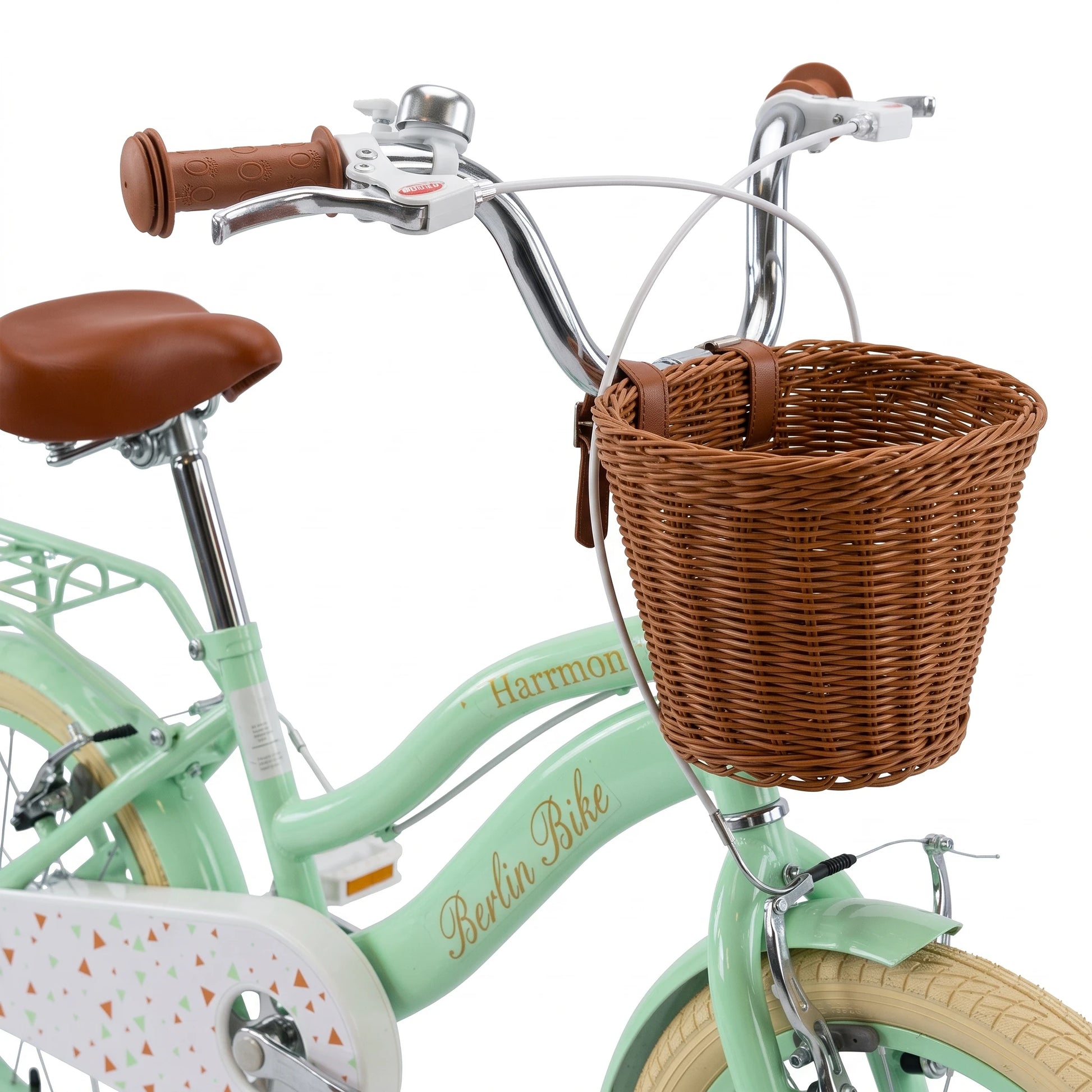 Vélo enfant Berlin Bike Harmony 16 pouces panier et levier de frein vert