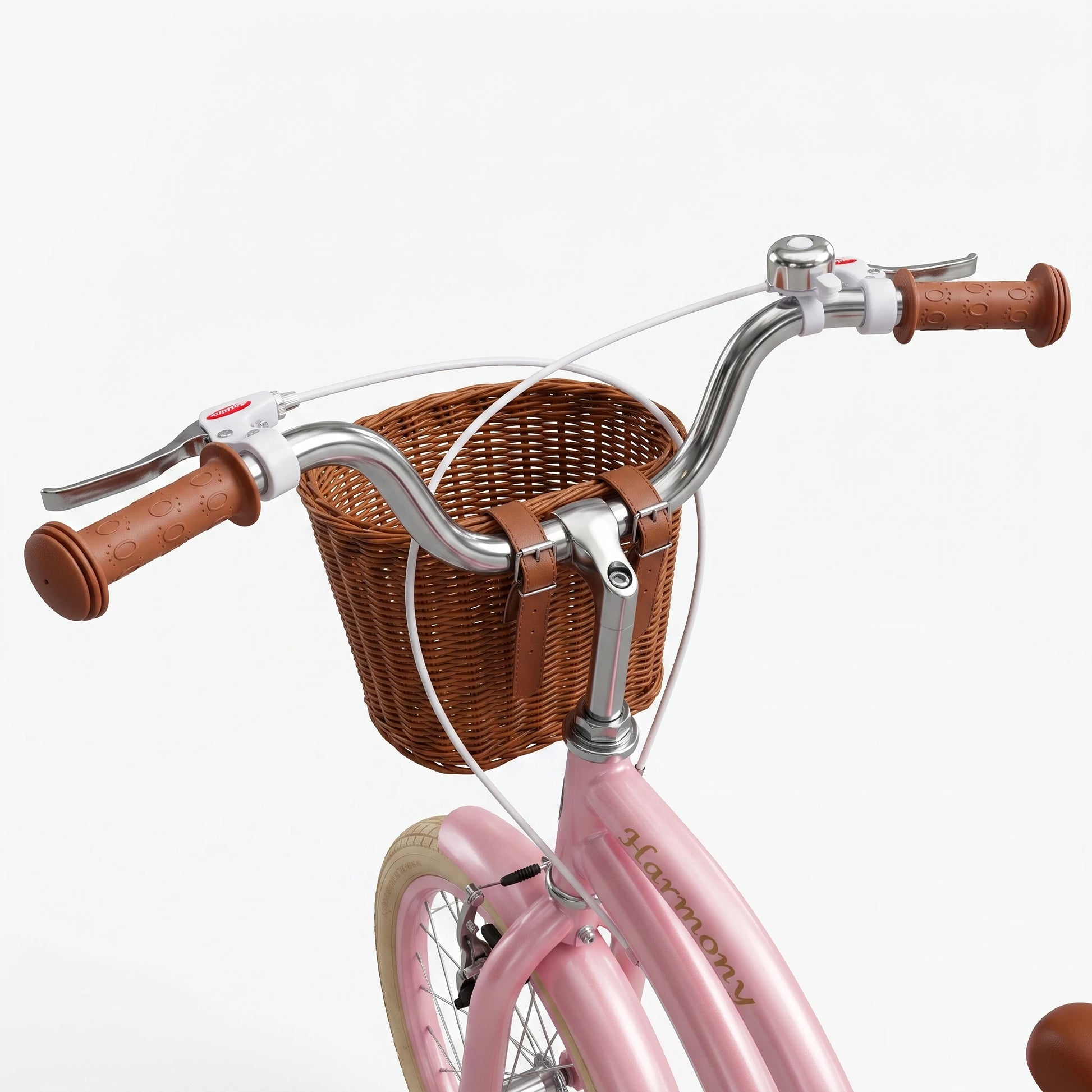 Vélo enfant Berlin Bike Harmony 16 pouces détail du guidon rose