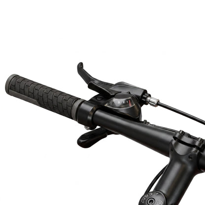 Berlin Bike MTB1 mountainbike 26 tommer detalje af gearskiftegreb sort blå