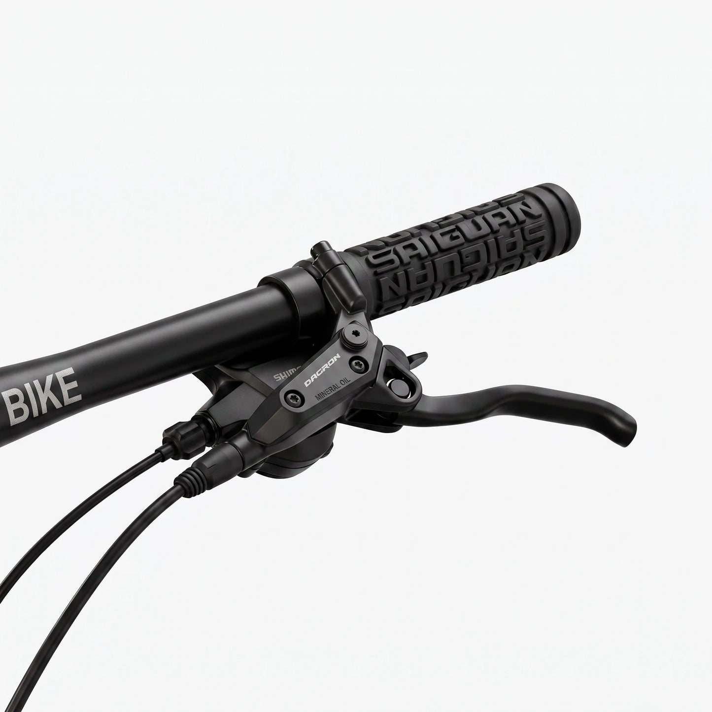 Berlin Bike MTB1 mountainbike 26 tommer detalje af bremsegreb sort sølv