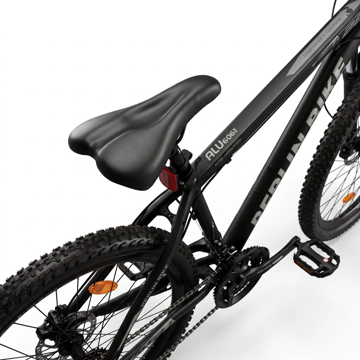 Berlin Bike MTB1 mountainbike 26 tommer sadeldetalje sort sølv