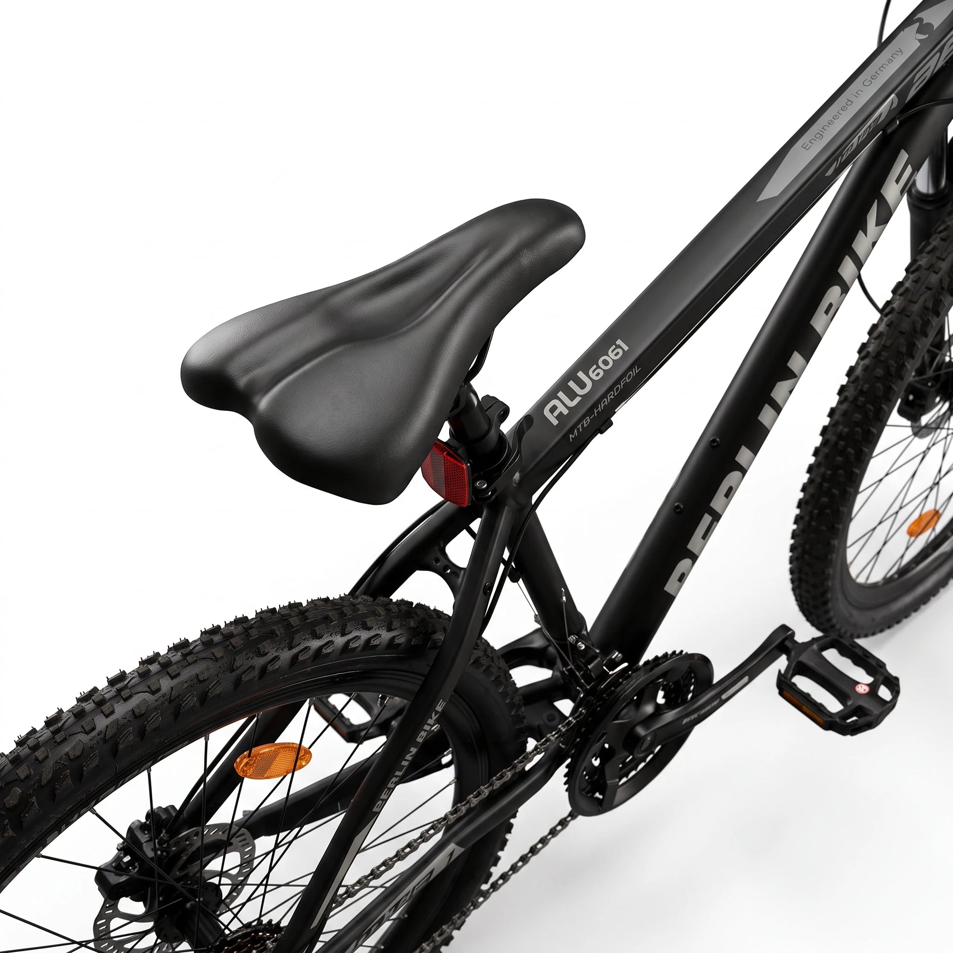 Berlin Bike MTB1 mountainbike 26 tommer sadeldetalje sort sølv