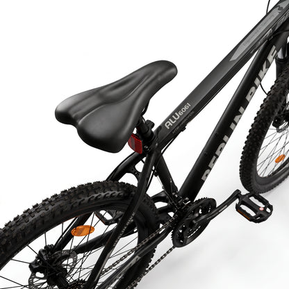 Berlin Bike MTB1 mountainbike 26 tommer sadeldetalje sort sølv