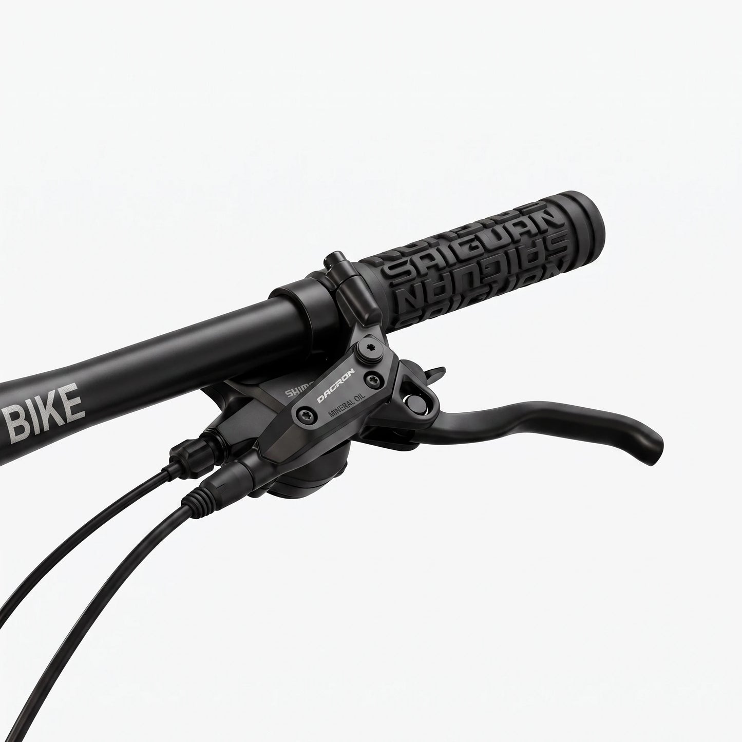 Berlin Bike MTB1 mountainbike 27,5 tommer detaljevisning af bremsegreb sort blå