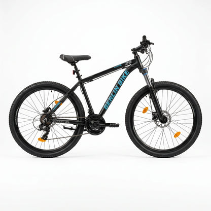 Berlin Bike MTB1 mountainbike 29 tommer, fuld sidevisning, sort/blå