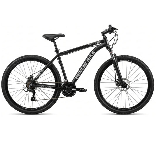 Berlin Bike MTB1 Mountain Bike 29 Inch full side view black silver