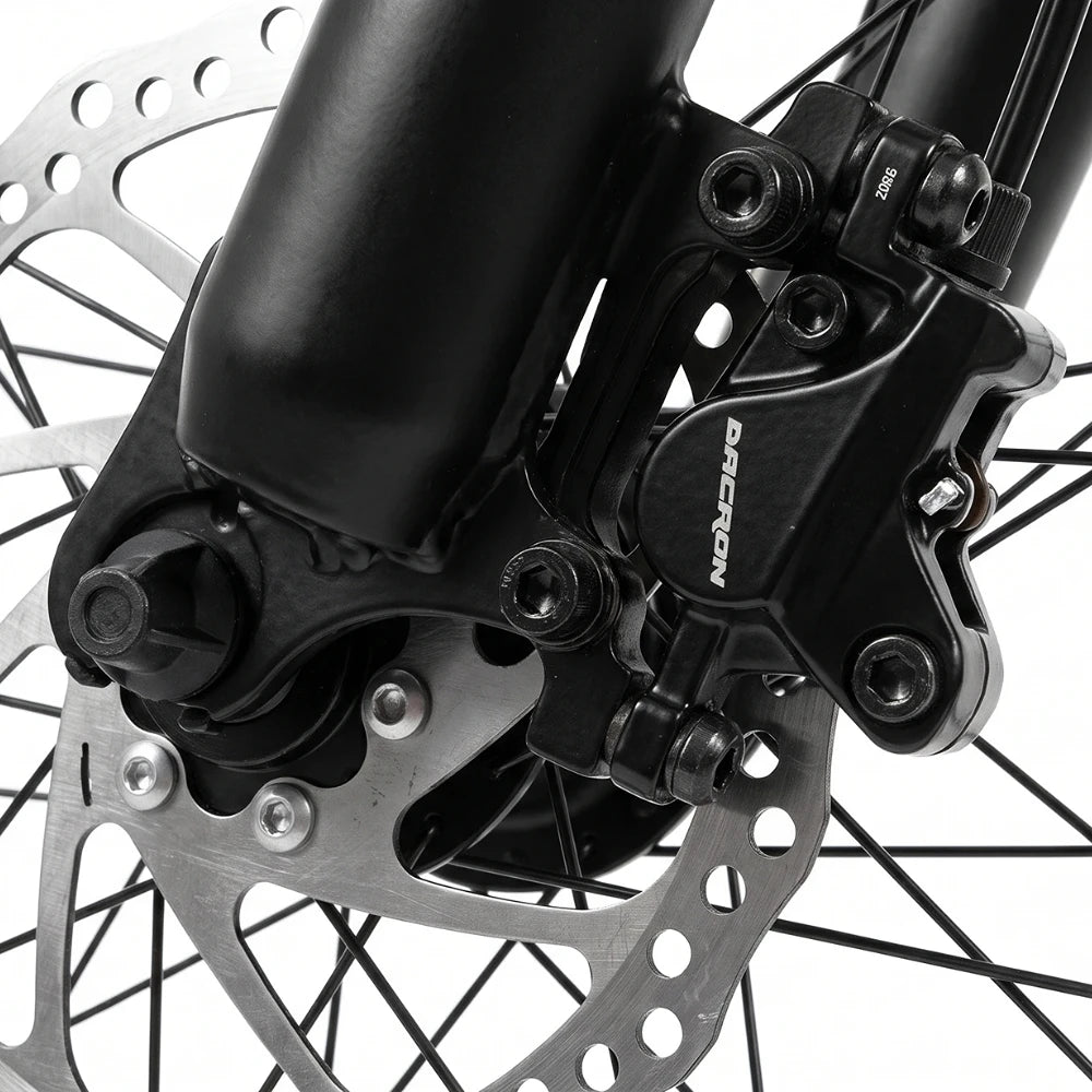 Berlin Bike MTB1 mountainbike 29 tommer, detalje af skivebremse, sort/sølv