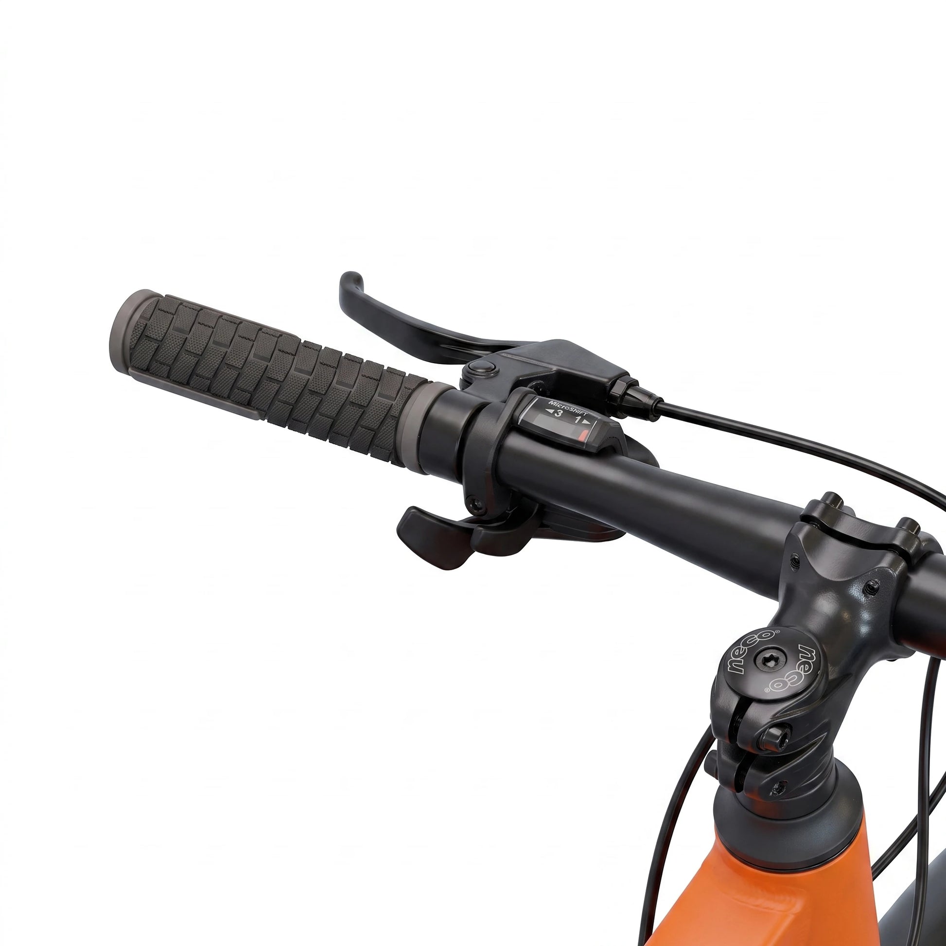 Berlin Bike MTB1 Kids Bike 20 Inch shifter lever detail orange