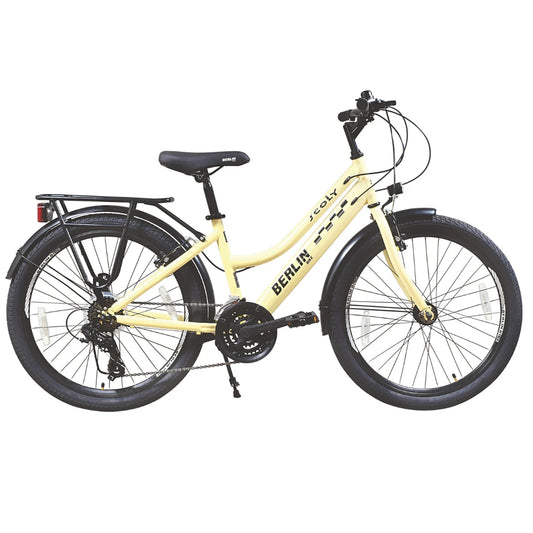 Berlin Bike Scoly Youth School Bike 24 Inch full side view yellow