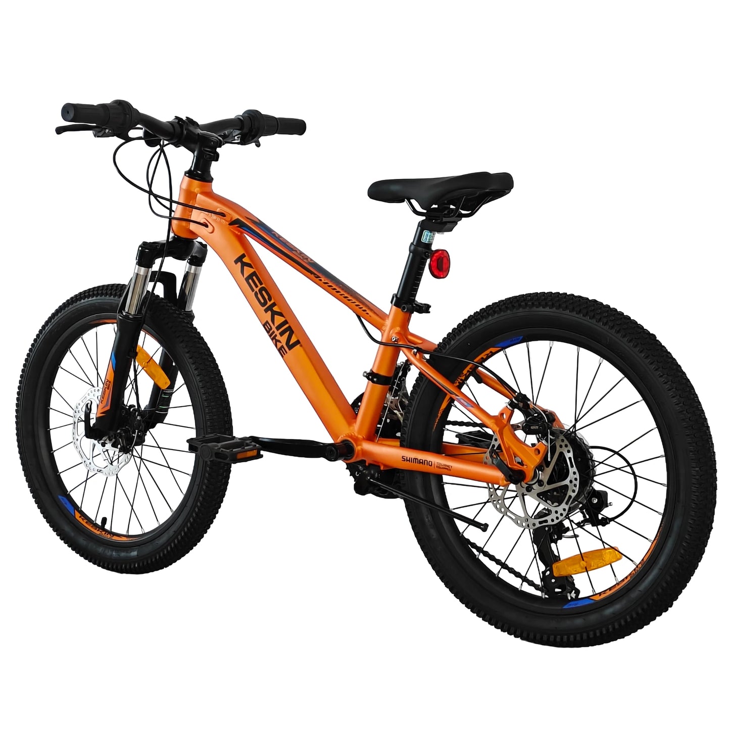 Keskin EBike MTB1 Kids Mountain Bike 20 Inch, Zoll orange 45grad rueckansicht 1080x1080