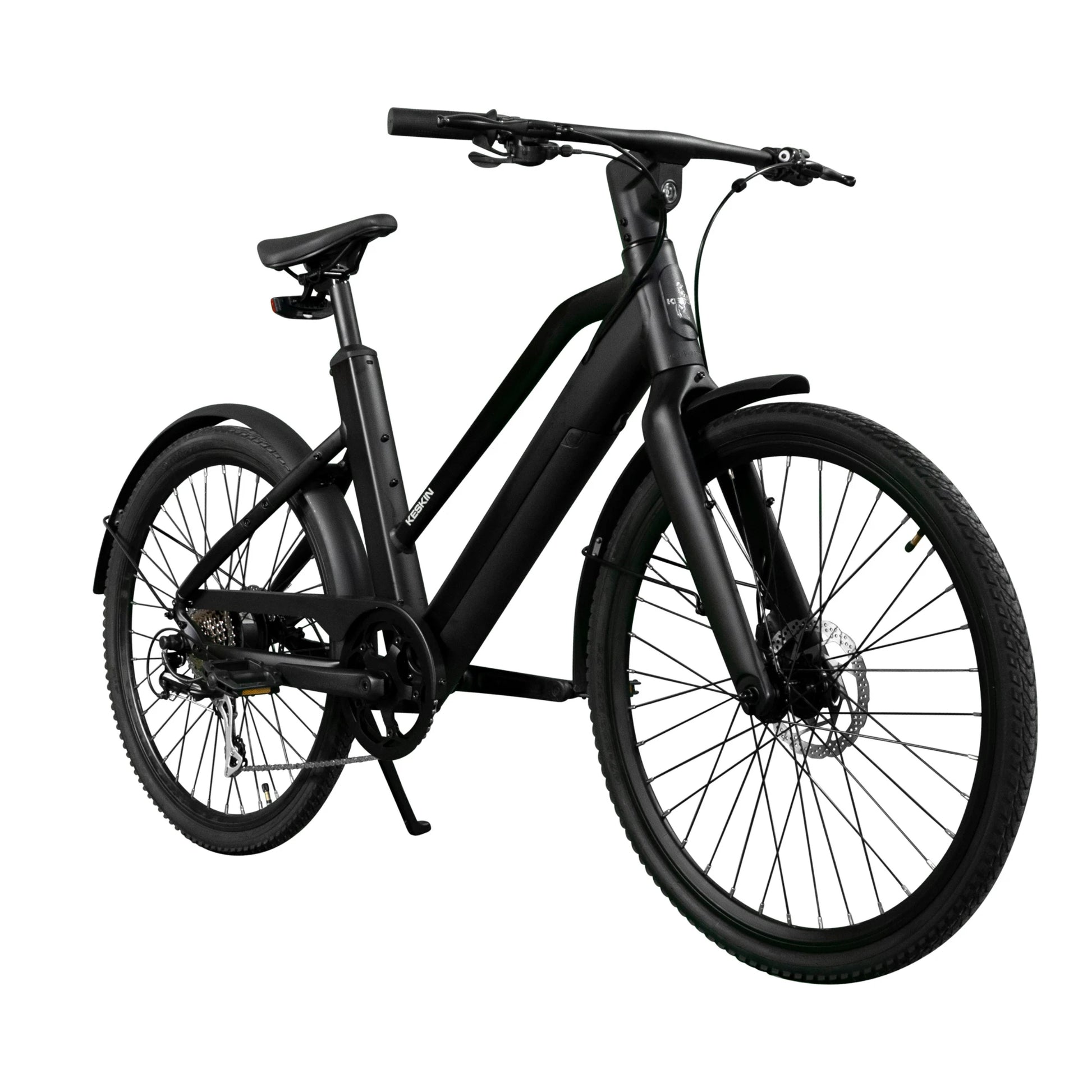 Keskin E-Bike cBike1 vélo électrique de ville 26 pouces vue latérale à 45 degrés noir mat