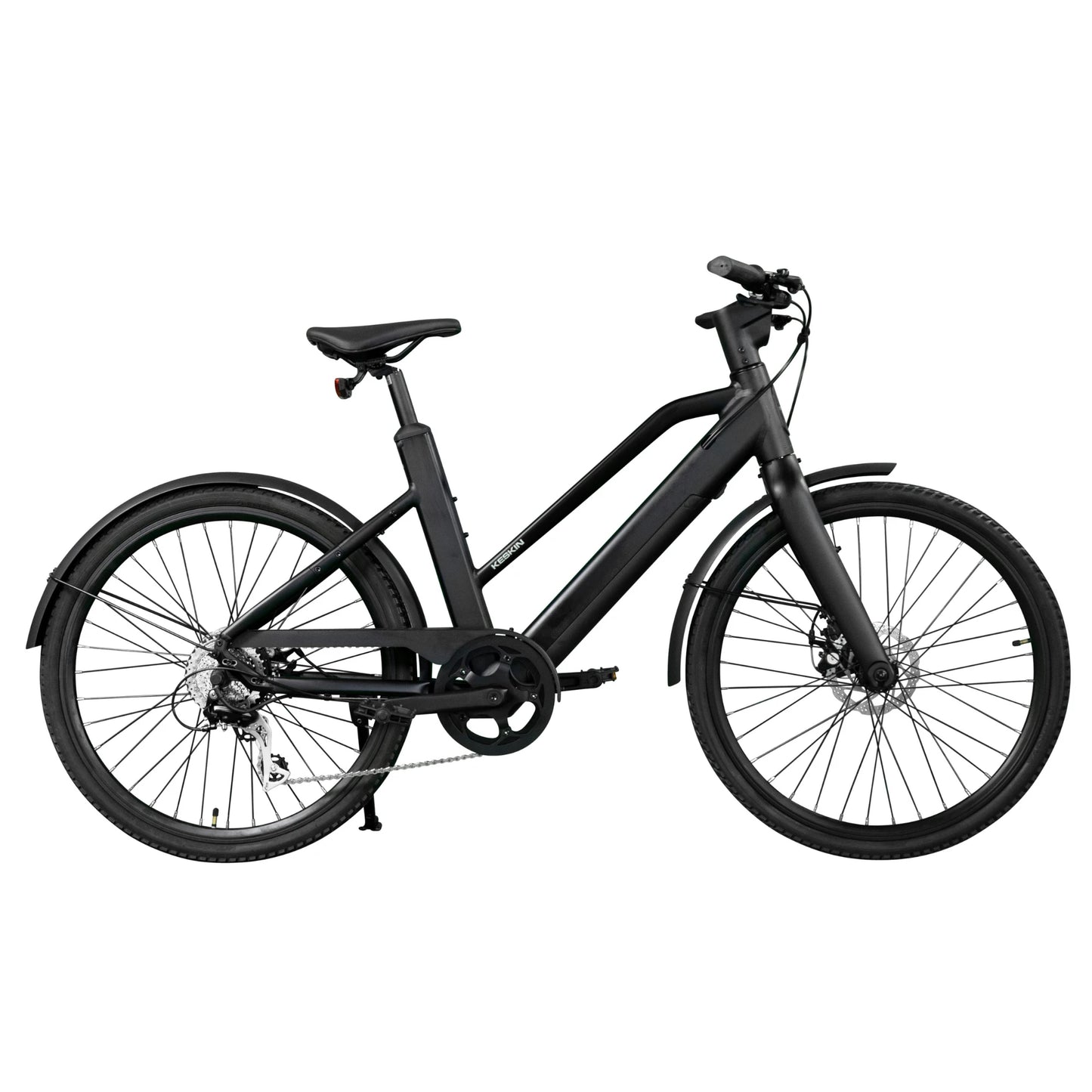 Keskin E-Bike cBike1v vélo électrique de ville 26 pouces vue latérale complète noir mat