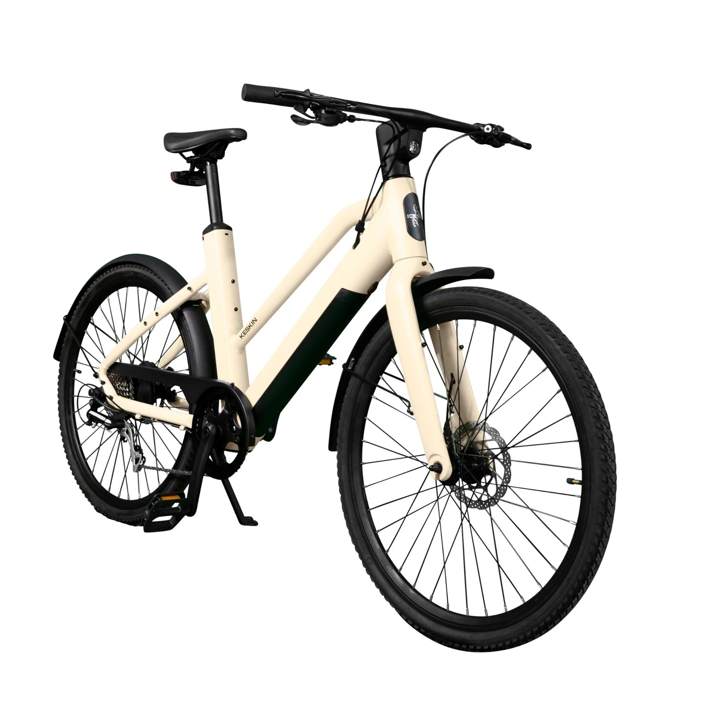Keskin E-Bike cBike1v vélo électrique de ville 26 pouces vue latérale à 45 degrés sable mat