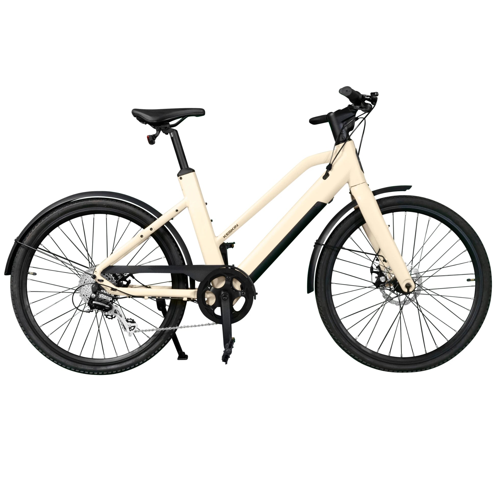 Keskin E-Bike cBike1v vélo électrique de ville 26 pouces vue latérale complète sable mat