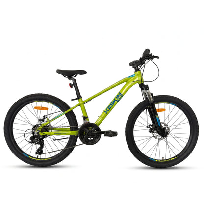 Keskin E-Bike MTB1 Kids Mountain Bike 24 Inch full side view neon green
4
