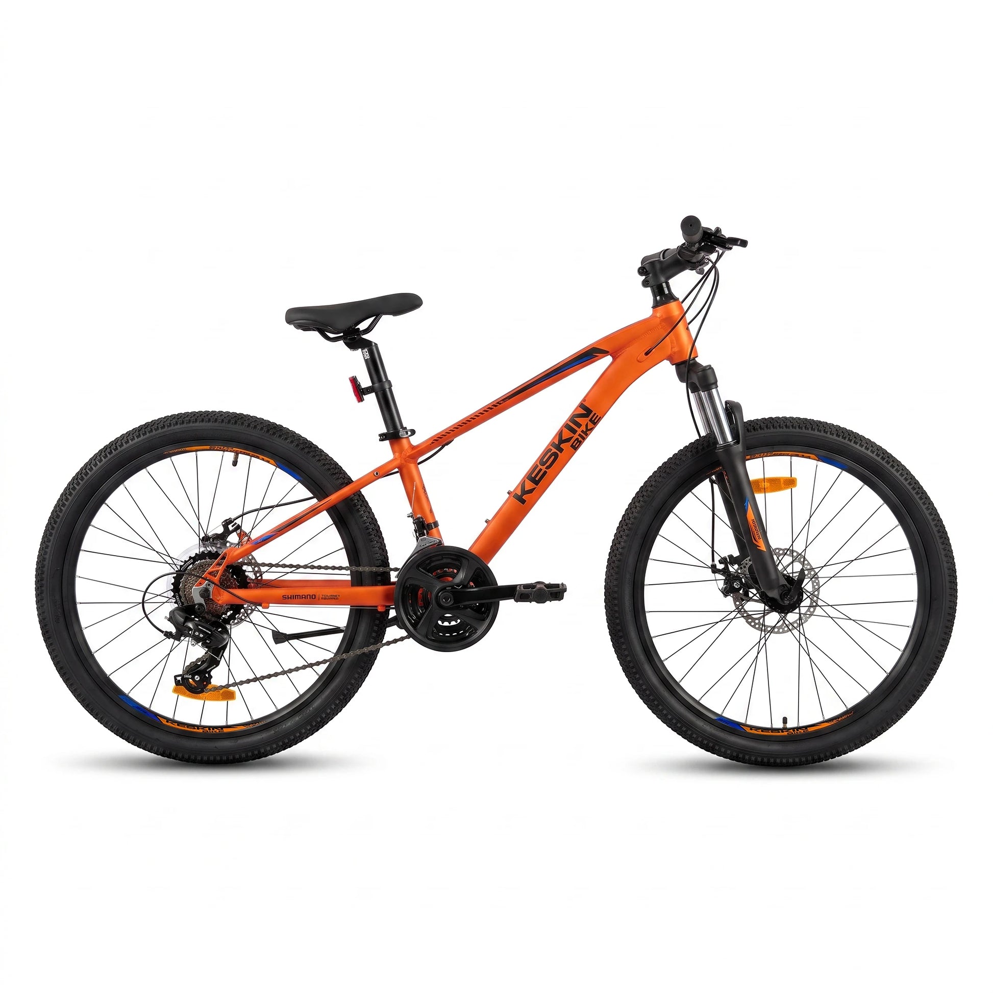Keskin E-Bike MTB1 Kids Mountain Bike 24 Inch full side view orange