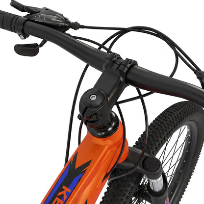 Keskin E-Bike MTB1 Kids Mountain Bike 24 Inch handlebar detail orange
