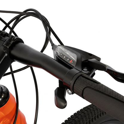 Keskin E-Bike MTB1 Kids Mountain Bike 24 Inch shifter lever detail orange