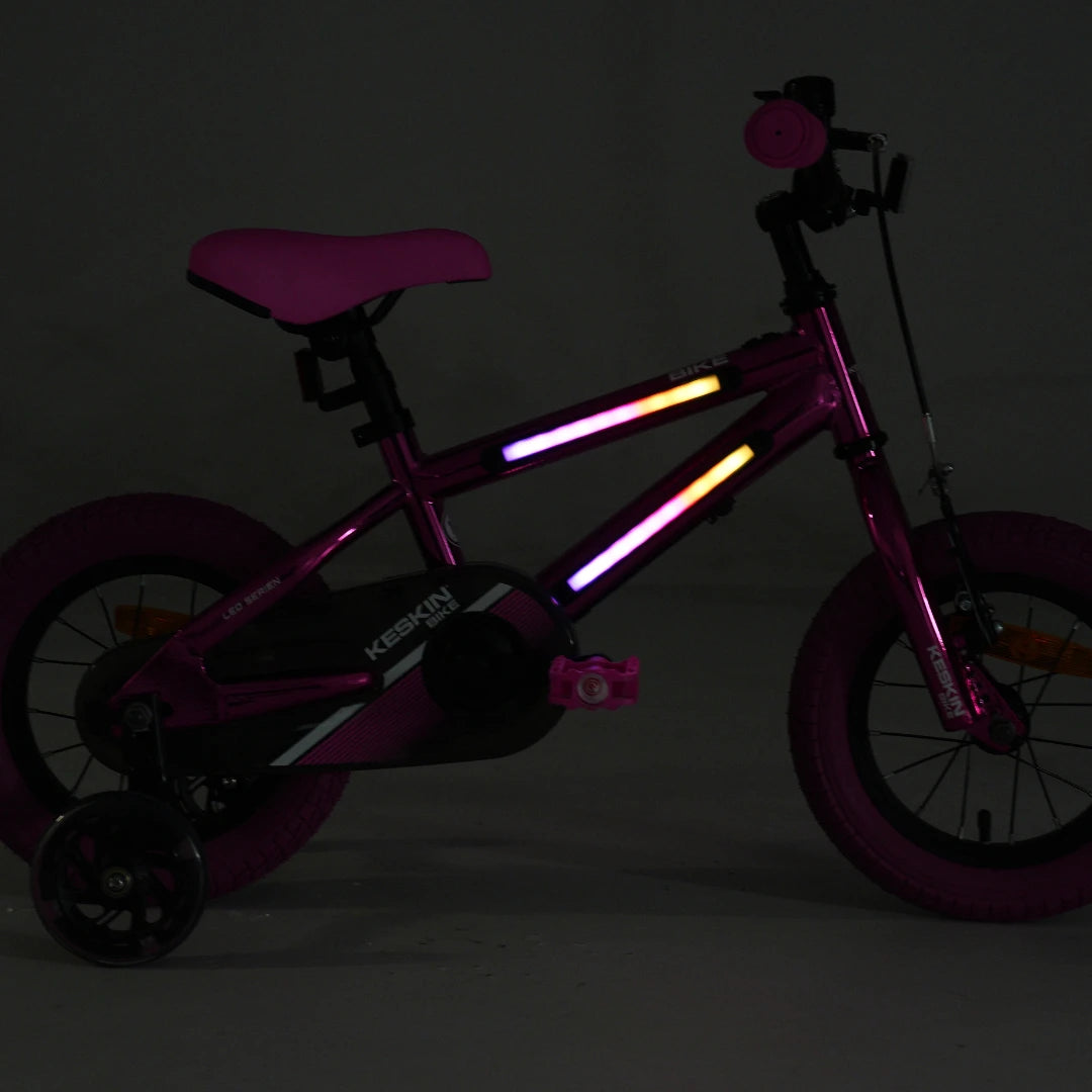 Keskin elcykel med LED-lys til børn